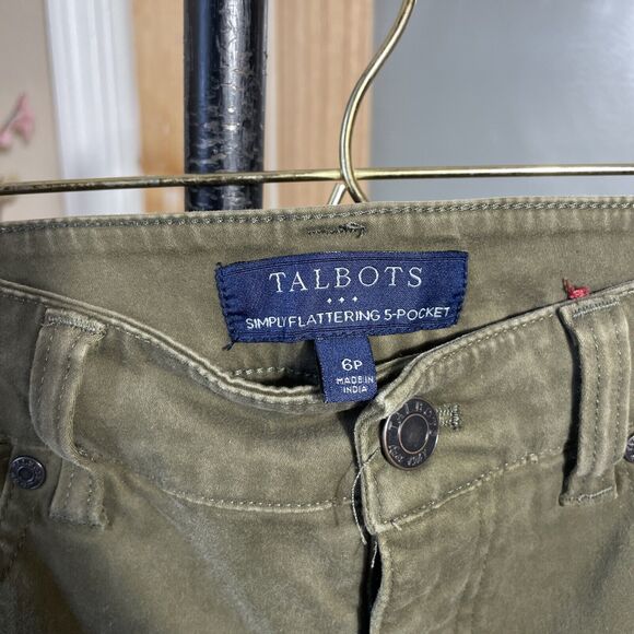 Talbots Womens Simply Flattering 5 Pocket Jegging Jeans 6P Green Skinny - Picture 6 of 10